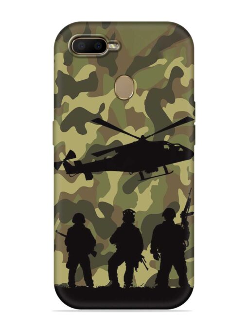 Army Heros Embossed Soft Silicone Case for Oppo F9 Pro