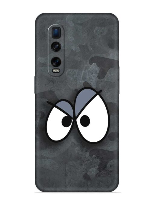 Big Eyes Night Mode Embossed Soft Silicone Case for Oppo Find X2 Pro Zapvi