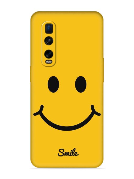 Yellow Smiley Embossed Soft Silicone Case for Oppo Find X2 Pro Zapvi