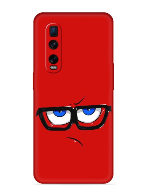 Rad Angry Face Embossed Soft Silicone Case for Oppo Find X2 Pro Zapvi