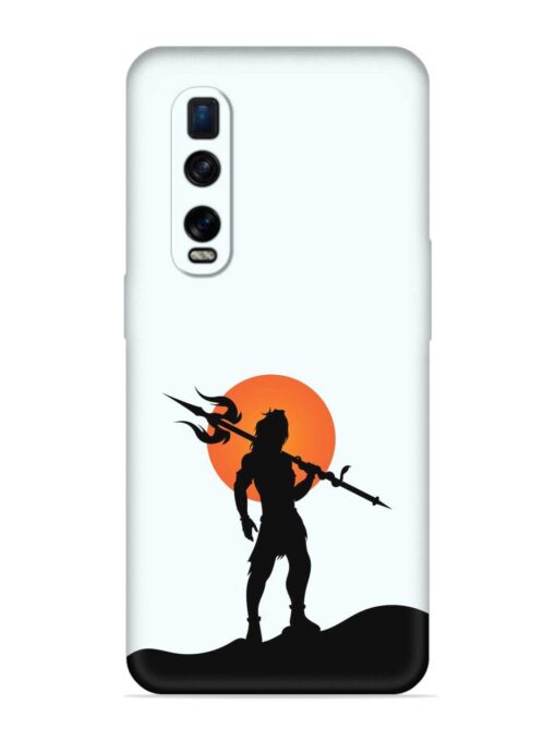 Lord Mahadev Trendy Embossed Soft Silicone Case for Oppo Find X2 Pro Zapvi