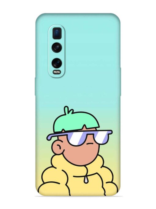 Doodles Cool Character Embossed Soft Silicone Case for Oppo Find X2 Pro Zapvi