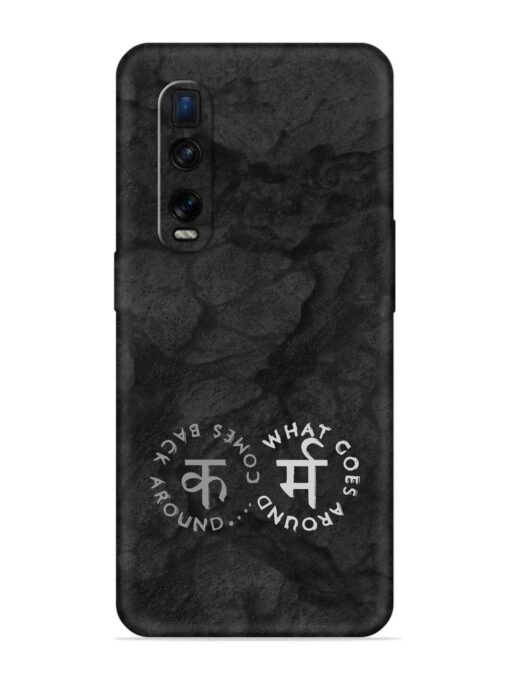 Karma Hindi Word Embossed Soft Silicone Case for Oppo Find X2 Pro Zapvi