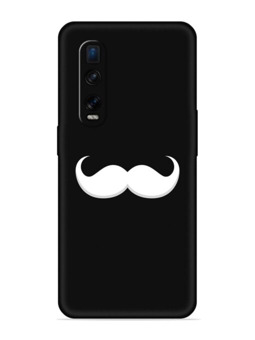 Mustache Vector Embossed Soft Silicone Case for Oppo Find X2 Pro Zapvi