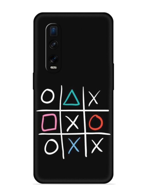 Super Neon Tic-Tac-Toe Embossed Soft Silicone Case for Oppo Find X2 Pro Zapvi