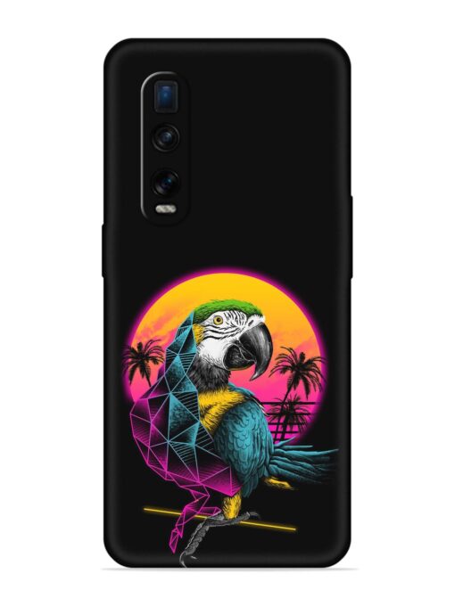 Rad Parrot Embossed Soft Silicone Case for Oppo Find X2 Pro Zapvi