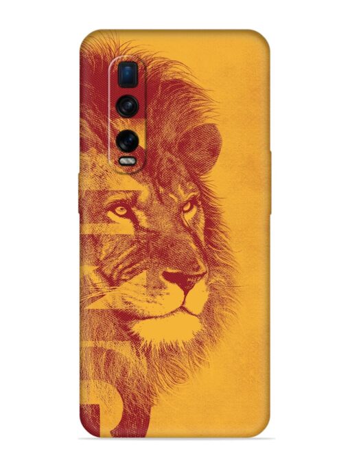 Gold Lion Crown Art Embossed Soft Silicone Case for Oppo Find X2 Pro Zapvi