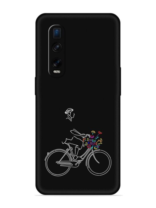 Minimalist Cycle Art Embossed Soft Silicone Case for Oppo Find X2 Pro Zapvi