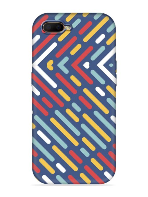 Colored Lines Embossed Soft Silicone Case for Oppo K1