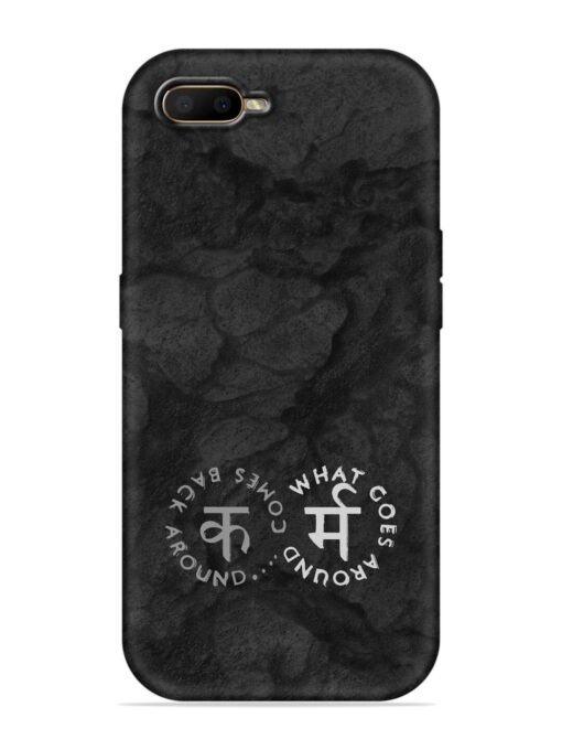 Karma Hindi Word Embossed Soft Silicone Case for Oppo K1 Zapvi