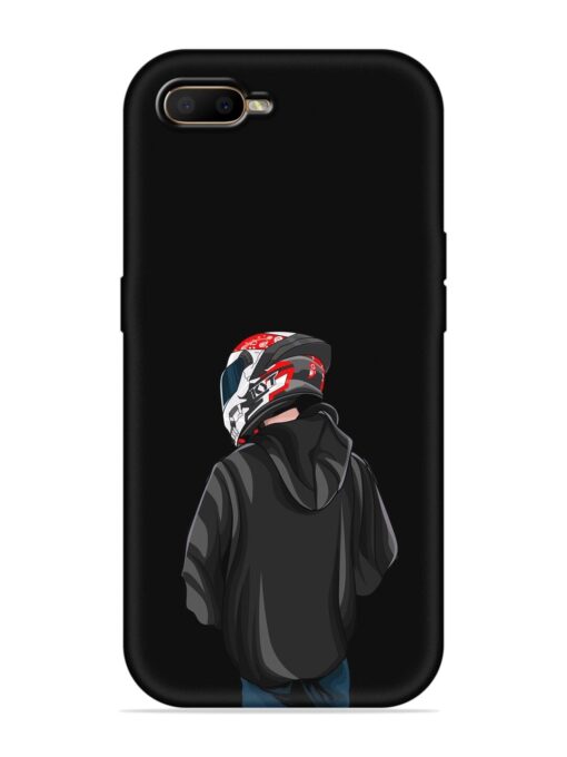 Motorcycle Rider Embossed Soft Silicone Case for Oppo K1 Zapvi