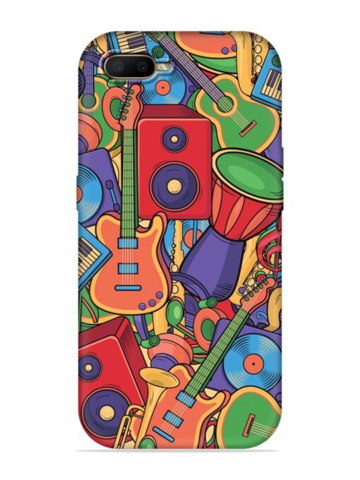 Colorful Music Art Embossed Soft Silicone Case for Oppo K1