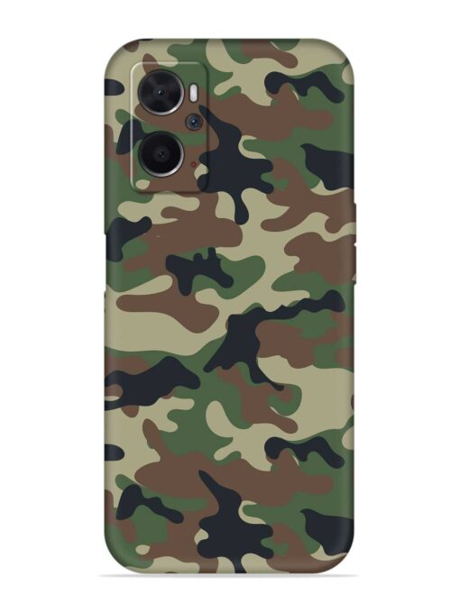 Army Military Camouflage Dark Green Embossed Soft Silicone Case for Oppo K10 (4G) Zapvi