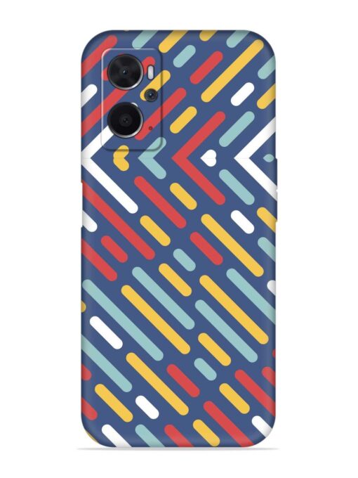 Colored Lines Embossed Soft Silicone Case for Oppo K10 (4G) Zapvi