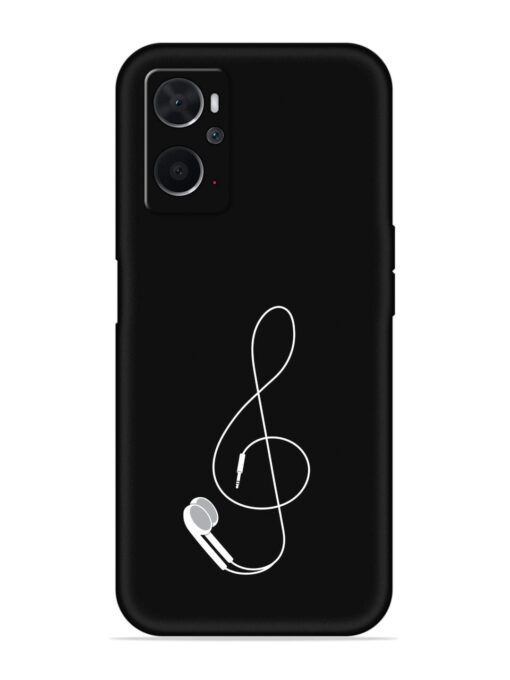 Music Earphone Vector Embossed Soft Silicone Case for Oppo K10 (4G) Zapvi