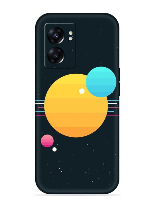 Round Vector Art Embossed Soft Silicone Case for Oppo K10 (5G)