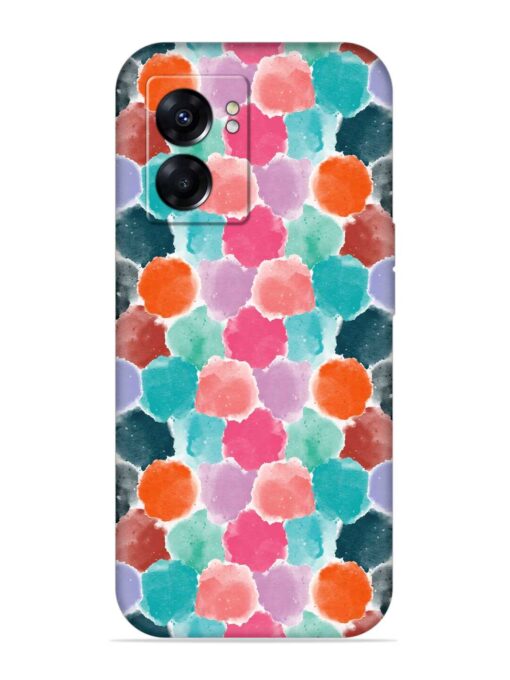 Colorful Seamless Pattern Embossed Soft Silicone Case for Oppo K10 (5G)