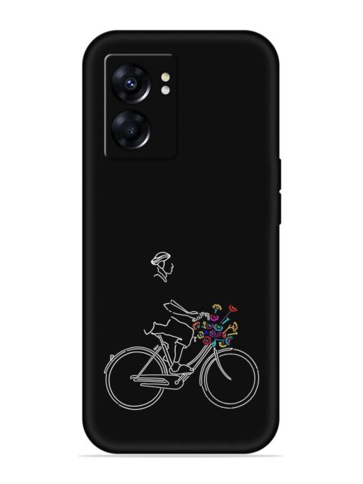 Minimalist Cycle Art Embossed Soft Silicone Case for Oppo K10 (5G) Zapvi