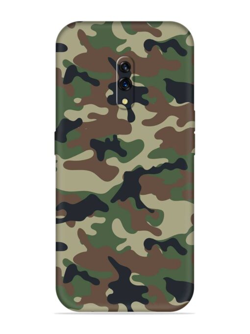 Army Military Camouflage Dark Green Embossed Soft Silicone Case for Oppo K3 Zapvi