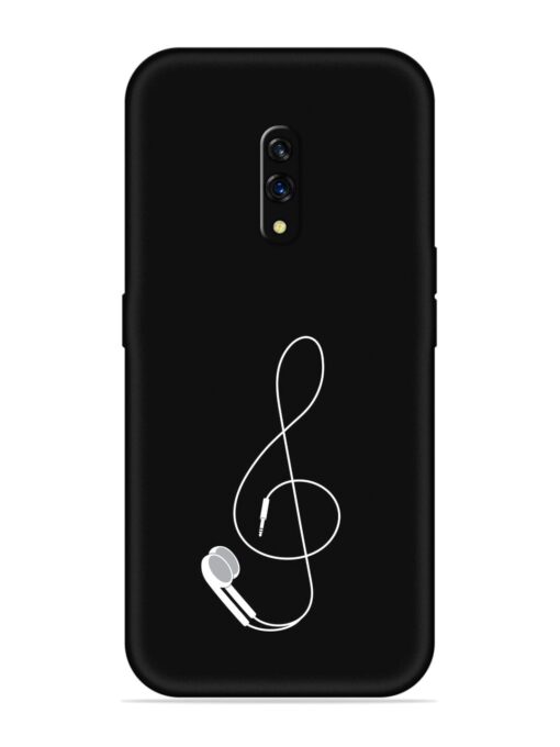 Music Earphone Vector Embossed Soft Silicone Case for Oppo K3 Zapvi