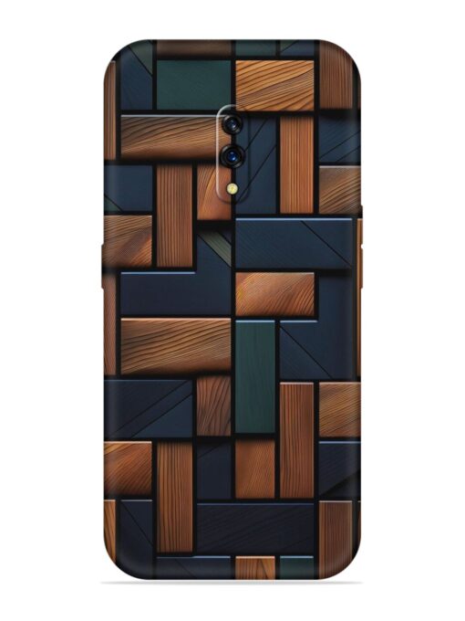 Wooden Background Cubes Embossed Soft Silicone Case for Oppo K3