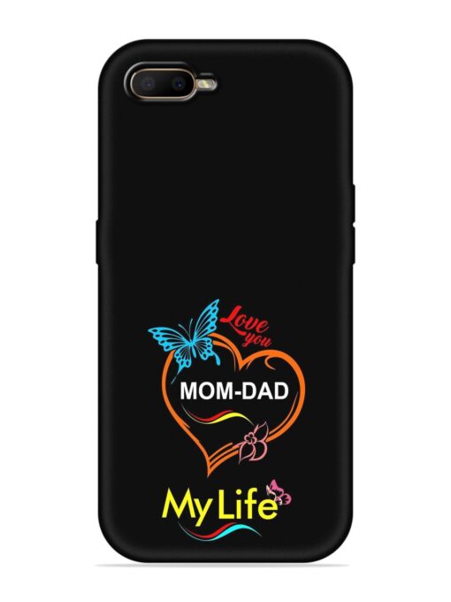 Love You Mom Dad Embossed Soft Silicone Case for Oppo R15X