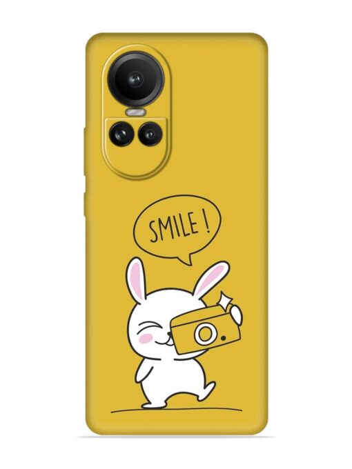 Hey Smile Please Embossed Soft Silicone Case for Oppo Reno 10 (5G) Zapvi