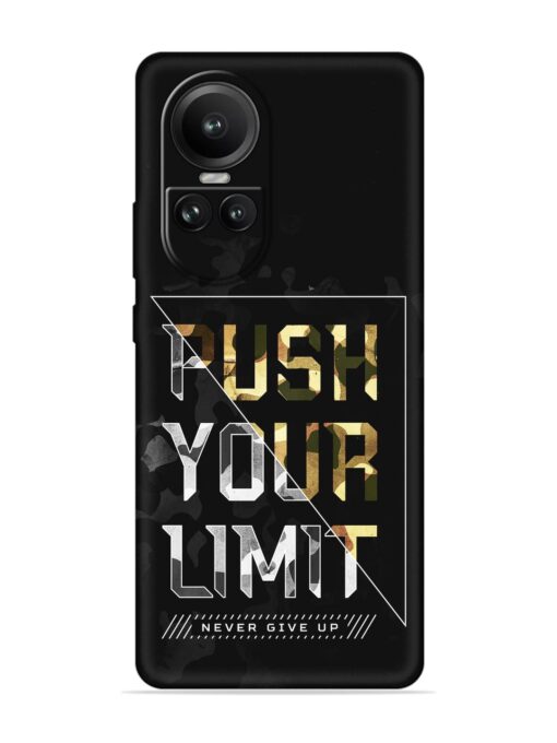 Push Your Limits Embossed Soft Silicone Case for Oppo Reno 10 (5G) Zapvi