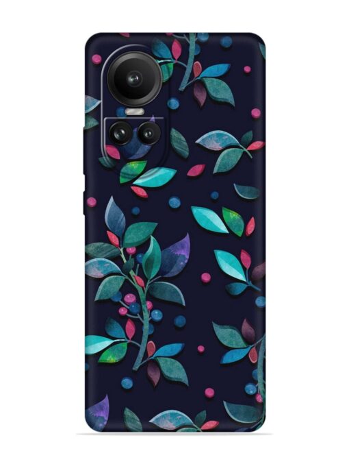 Decorative Watercolor Flower Embossed Soft Silicone Case for Oppo Reno 10 (5G) Zapvi