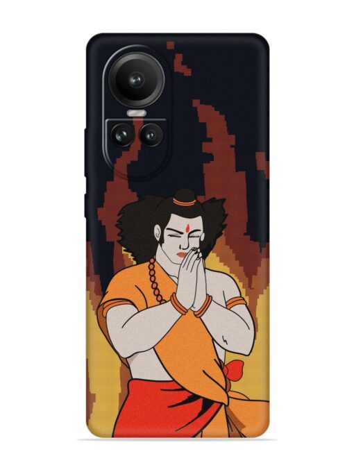 Shree Ram Vector Embossed Soft Silicone Case for Oppo Reno 10 (5G) Zapvi