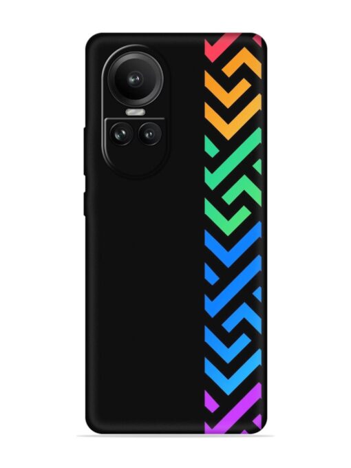 Colorshape Stripes Embossed Soft Silicone Case for Oppo Reno 10 (5G) Zapvi