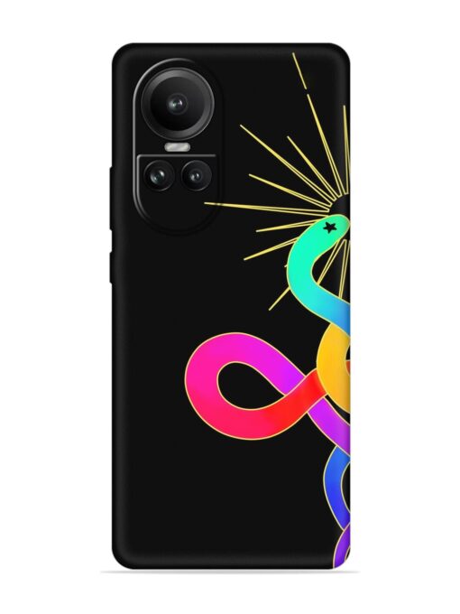 Art Geometric Abstraction Embossed Soft Silicone Case for Oppo Reno 10 (5G)