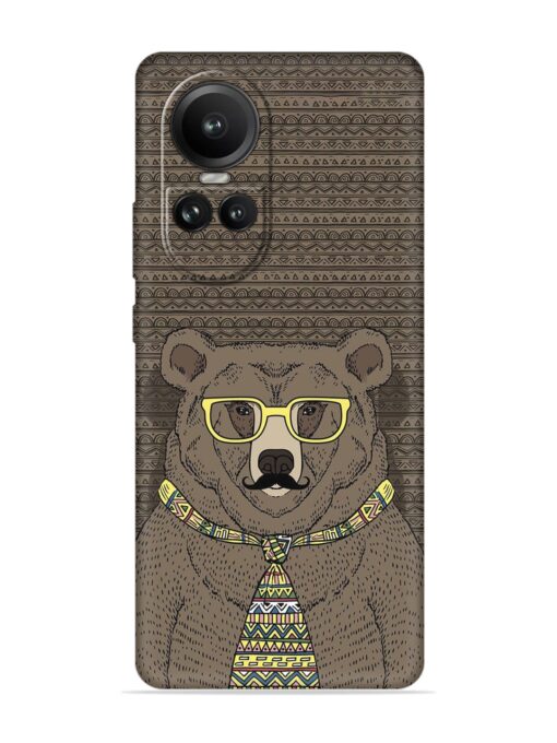 Grizzly Bear Embossed Soft Silicone Case for Oppo Reno 10 (5G)