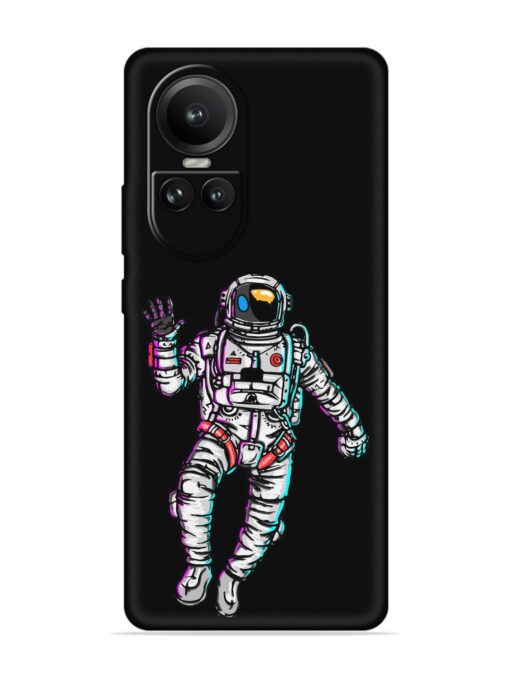 Spaceman Embossed Soft Silicone Case for Oppo Reno 10 (5G) Zapvi