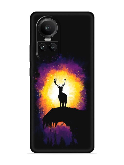 Elk Animal Art Embossed Soft Silicone Case for Oppo Reno 10 (5G) Zapvi