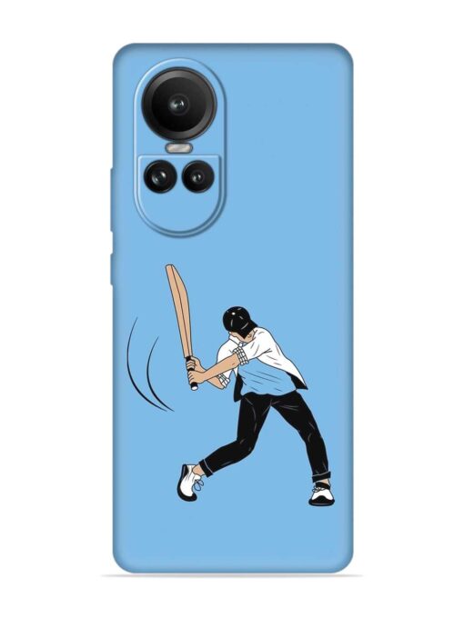 Cricket Gully Boy Embossed Soft Silicone Case for Oppo Reno 10 Pro (5G) Zapvi