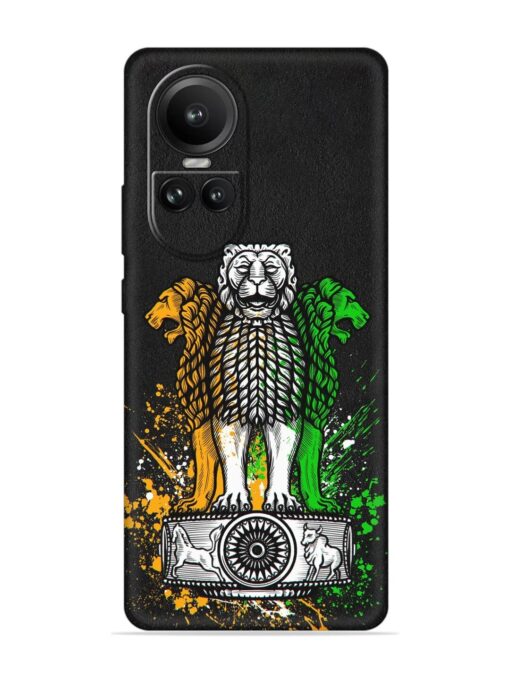 Pillars Of Ashoka Embossed Soft Silicone Case for Oppo Reno 10 Pro (5G) Zapvi