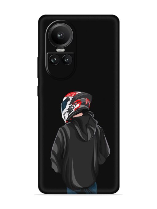 Motorcycle Rider Embossed Soft Silicone Case for Oppo Reno 10 Pro (5G) Zapvi