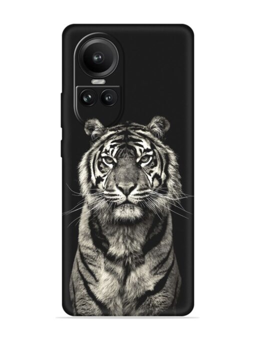 Tiger Art Embossed Soft Silicone Case for Oppo Reno 10 Pro (5G)