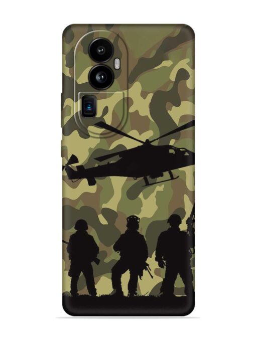 Army Heros Embossed Soft Silicone Case for Oppo Reno 10 Pro Plus (5G) Zapvi