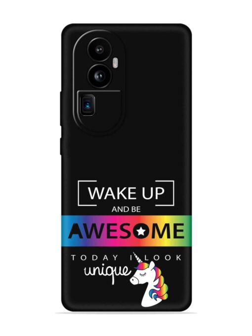 Inspirational Quote Unicorn Embossed Soft Silicone Case for Oppo Reno 10 Pro Plus (5G) Zapvi