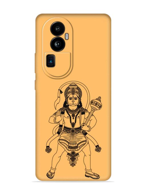 Indian God Hanuman Embossed Soft Silicone Case for Oppo Reno 10 Pro Plus (5G) Zapvi