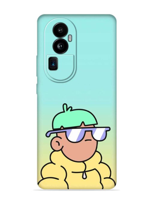 Doodles Cool Character Embossed Soft Silicone Case for Oppo Reno 10 Pro Plus (5G) Zapvi