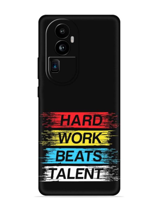 Hard Work Beats Embossed Soft Silicone Case for Oppo Reno 10 Pro Plus (5G)