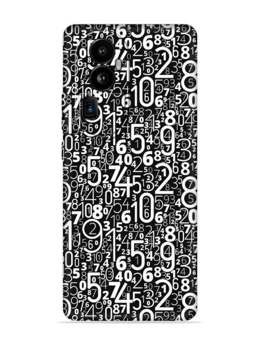 Many Numbers Different Embossed Soft Silicone Case for Oppo Reno 10 Pro Plus (5G) Zapvi