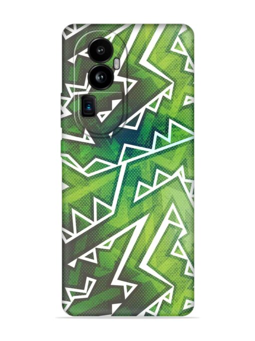 Green Graffiti Seamless Embossed Soft Silicone Case for Oppo Reno 10 Pro Plus (5G) Zapvi