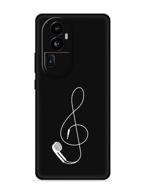 Music Earphone Vector Embossed Soft Silicone Case for Oppo Reno 10 Pro Plus (5G) Zapvi