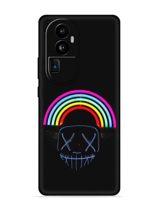 Mask Rainbow Embossed Soft Silicone Case for Oppo Reno 10 Pro Plus (5G) Zapvi