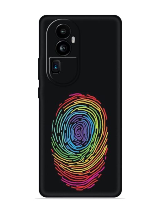 Fingerprint Of Thumb Art Embossed Soft Silicone Case for Oppo Reno 10 Pro Plus (5G)