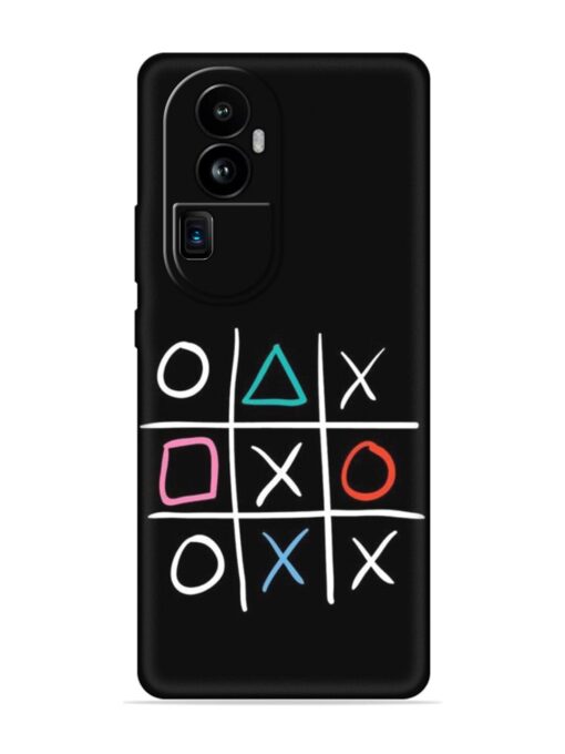 Super Neon Tic-Tac-Toe Embossed Soft Silicone Case for Oppo Reno 10 Pro Plus (5G) Zapvi